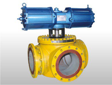 Pneumatic Actuator 3 Way - 4 Way Ball Valve Manufactured by Aira Euro in Ahmedabad India