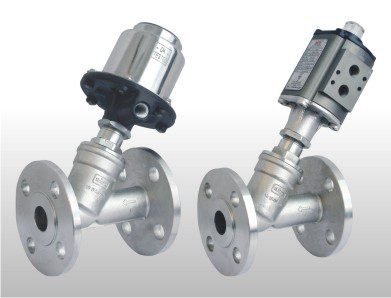 angle type control valve manufactured by Aira Euro Automation