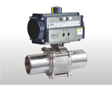 Top butt weld ball valve manufactured by Aira Euro