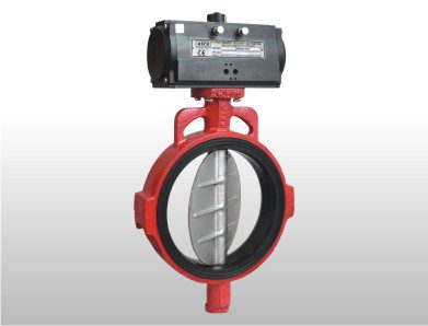 Best pneumatic muffler butterfly valve Manufactured by Aira Euro