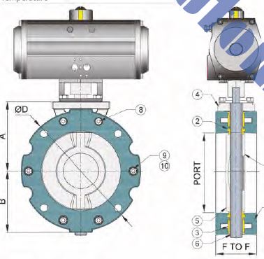 Cement Butterfly Valve Drawing