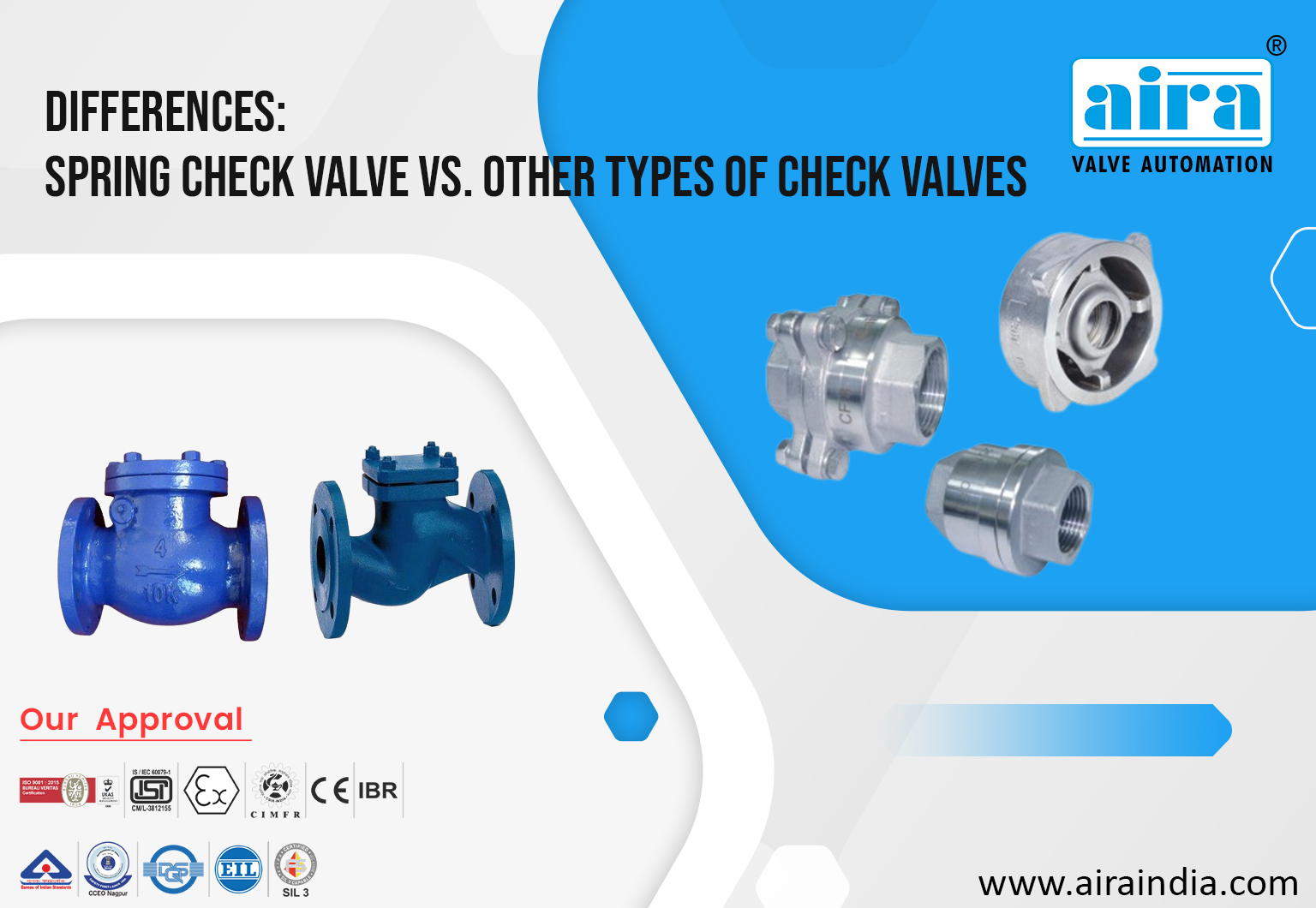 Spring Check Valve Vs. Other Types of Check Valves